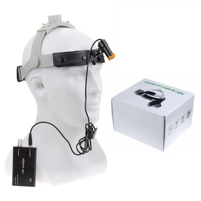 DenFactory 5W Light Spot Leather Headlamp LED Headband Light Lamp for Binocular Loupes
