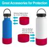 Boot for Hydro Flask 12-24 OZ Water Bottle/Stanley Tumbler, Bottom Boots for Hydroflask Sports Water Bottles, Silicone Bottom Cover Sleeve (Snapper, Fits Stanley Cups + Hydro 12-24 oz) view 3