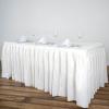 Efavormart 14ft Ivory Accordion Pleat Polyester Table Skirt for Kitchen Dining Catering Wedding Birthday Party Decorations Events view 2