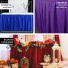 Efavormart 14ft Ivory Accordion Pleat Polyester Table Skirt for Kitchen Dining Catering Wedding Birthday Party Decorations Events view 4
