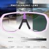 KAPVOE Photochromic Cycling Glasses for Men Women Mountain Bike Sunglasses Black Sports Goggles UV Protection view 3