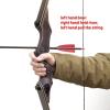 60 Inch Takedown Recurve Bows Left Hand Archery Bow with Bow Stringer 20-60lbs Hunting Bow for Adults Target Shooting Practice (35LBS) view 2