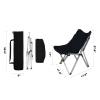 PACBEAR Outdoor Campling Chair/Aluminium Alloy Foldable Chair/Collapsible and Portable Beach Chair, 275lbs, Black,TRD08 view 2