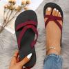 Black Sandals Women Flat, Women's Fashion Slippers Peep-Toe Summer Casual Clip Toe Beach Sandals Lace-Up Comfortable Cute Sandals view 2