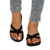 Black Sandals Women Flat, Women's Fashion Slippers Peep-Toe Summer Casual Clip Toe Beach Sandals Lace-Up Comfortable Cute Sandals view 4