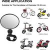 2Pack Universal Bicycle Rearview Mirrors, 360Rotatable Bar End Bicycle Mirrors, Wide Angle Convex Bike Mirror for 15-35 mm Handlebar Bikes view 3