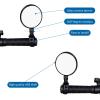 2Pack Universal Bicycle Rearview Mirrors, 360Rotatable Bar End Bicycle Mirrors, Wide Angle Convex Bike Mirror for 15-35 mm Handlebar Bikes view 4