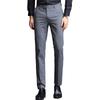 Maiyifu-GJ Men's Slim Fit Skinny Stretch Pant Classic Solid Color Tapered Suit Pant Lightweight Business Comfort Trousers (Grey,36) view 1