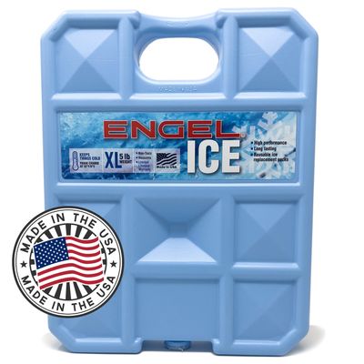 ENGEL 5lb Reusable Ice Packs 32F - Made in USA - Long-Lasting Cooler Packs for Camping, Fishing, Boating & Food Storage - Non-Toxic Safe Replacement for Regular Ice