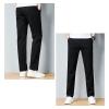 Maiyifu-GJ Men Slim Stretch Casual Pant Solid Color Skinny Comfort Suit Pant Lightweight Wrinkle Resistant Business Trousers (Black,35) view 4