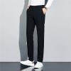Men's Slim 4-Way Stretch Pant Solid Skinny Fit Comfort Suit Pant Lightweight Wrinkle Resistant Business Trousers (Black,28) view 2