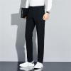 Men's Slim 4-Way Stretch Pant Solid Skinny Fit Comfort Suit Pant Lightweight Wrinkle Resistant Business Trousers (Black,28) view 3