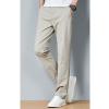 Maiyifu-GJ Men Slim Stretch Casual Pant Solid Color Skinny Comfort Suit Pant Lightweight Wrinkle Resistant Business Trousers (Khaki,32) view 3