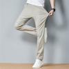 Maiyifu-GJ Men Slim Stretch Casual Pant Solid Color Skinny Comfort Suit Pant Lightweight Wrinkle Resistant Business Trousers (Khaki,35) view 2