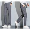 Maiyifu-GJ Men's Slim 4-Way Stretch Pant Solid Skinny Fit Comfort Suit Pant Lightweight Wrinkle Resistant Business Trousers (Grey,28) view 4