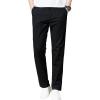 Maiyifu-GJ Men Slim Stretch Casual Pant Solid Color Skinny Comfort Suit Pant Lightweight Wrinkle Resistant Business Trousers (Black,29) view 1