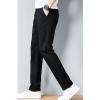 Maiyifu-GJ Men Slim Stretch Casual Pant Solid Color Skinny Comfort Suit Pant Lightweight Wrinkle Resistant Business Trousers (Black,29) view 2