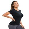 MathCat Seamless Workout Tops for Women, Short Sleeve Compression Athletic Shirts Soft Yoga Gym Tops Black view 2