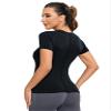 MathCat Seamless Workout Tops for Women, Short Sleeve Compression Athletic Shirts Soft Yoga Gym Tops Black view 3