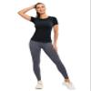 MathCat Seamless Workout Tops for Women, Short Sleeve Compression Athletic Shirts Soft Yoga Gym Tops Black view 4