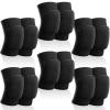 Yunsailing 6 Pairs Volleyball Knee Pads for Women Men, Soft Breathable Volleyball Tactical Knee Pads Workout Protector for Basketball Football Hockey Dance Running(L Size,Black) view 1
