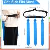Junkin 6 6/8/10 Players Flag Football Sets Adjustable Football Belts and Flags for Youths Teens Kids Adults Players Sports Team (Blue) view 2