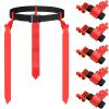Junkin 6 6/8/10 Players Flag Football Sets Adjustable Football Belts and Flags for Youths Teens Kids Adults Players Sports Team (Red) view 1