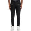 JEsilunmaMY Men's Stretch Biker Jeans Casual Mid Waist Pleated Skinny Pencil Jean Trousers Washed Distressed Denim Pants (Black,34) view 1