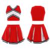 JEATHA Kids Girls Cheer Leader Costume Cheerleading Uniform Outfits Sleeveless Crop Top with Mini Skirt Set Red 14 Years view 1