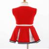JEATHA Kids Girls Cheer Leader Costume Cheerleading Uniform Outfits Sleeveless Crop Top with Mini Skirt Set Red 14 Years view 4