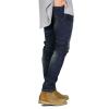 JEsilunmaMY Men's Stretch Slim Pencil Jeans Mid Waist Distressed Skinny Denim Trousers Casual Straight Jean Pants with Pocket (Dark Blue,34) view 3