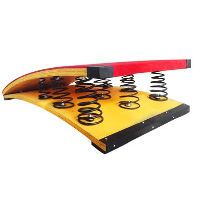 DOZPAL Gymnastics Springboard for Adult, Wooden Springboard with 9 High Toughness Springs and Rubber Mat for Track and Field/Gymnastics/High Jump/Long Jump,9springs