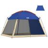 CAMPROS CP Screen House Room with 1 Pc Removal Wind/Sun Panel Canopy Tent Camping Tent Screen Shelter Gazebos for Patios Outdoor Camping Activities, 12'X12'X92in(H) - Blue view 1