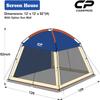 CAMPROS CP Screen House Room with 1 Pc Removal Wind/Sun Panel Canopy Tent Camping Tent Screen Shelter Gazebos for Patios Outdoor Camping Activities, 12'X12'X92in(H) - Blue view 3