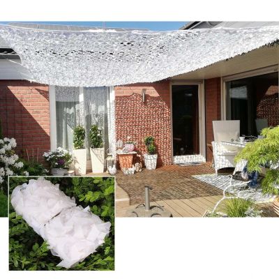 Camouflage Net Hunting, Sunscreen Camo Netting, for Military Decoration/Outdoor Camping/car Cover, 2x3/4x8/5x10m White Camouflage Shade Netting,1.5x1m(4.9 * 3.3ft)