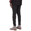 JEsilunmaMY Mens Ripped Denim Pants Mid Waist Slim Fit Stretch Skinny Pencil Jeans Distressed Destroyed Casual Jean Trousers (Black,31) view 3