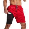 Dressnu Men's Basketball Fitness Multi-Functional Tight Quick Dry Capris Double-Layer Running Shorts Red XL view 1