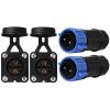 Trolling Motor Plug Receptacle Set, 12V/24V/ 36V/48V Plug for Trolling Motor/Down Rigger/Fishing Reel,Waterproof Marine Boat DC Power Connector 2Pack view 1