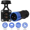 Trolling Motor Plug Receptacle Set, 12V/24V/ 36V/48V Plug for Trolling Motor/Down Rigger/Fishing Reel,Waterproof Marine Boat DC Power Connector 2Pack view 3