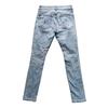 JEsilunmaMY Men's Stretch Ripped Denim Pants Mid Waist Knee Hole Skinny Pencil Jeans Slim Fit Washed Distressed Jean Trousers (Light Blue,31) view 2