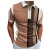 Dressnu Striped Summer t-Shirt Polo Lapel Summer Casual Short Picture Color 1 XL view 1