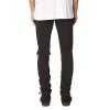 JEsilunmaMY Men's Knee Hole Skinny Jeans Mid Waist Slim Fit Stretch Ripped Denim Pants Distressed Destroyed Pencil Trousers (Black,32) view 3