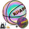 KPASON Basketball, Holographic Reflective Glowing Basketball Size 5 (27.5") for Indoor Outdoor Training view 1