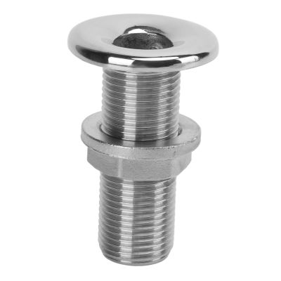 1/2in Boat Thru Hull Fitting Drain 316 Stainless Steel Water Drain Outlet for 1/2in Interior Diameter Hose for Marine Boats Yacht