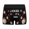 Artsadd Custom Face Boxers Briefs for Men Personalized I Licked It Underwear Valentine's Day Best Gifts for Husband Boyfriend view 1