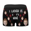 Artsadd Custom Face Boxers Briefs for Men Personalized I Licked It Underwear Valentine's Day Best Gifts for Husband Boyfriend view 3