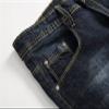 JEsilunmaMY Men's Slim Straight Leg Jeans Mid Waist Destroyed Ripped Skinny Jean Trousers Washed Distressed Fall Denim Pants (Black,34) view 3