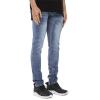 JEsilunmaMY Men's Distressed Pencil Jeans Mid Waist Slim Fit Stretch Skinny Denim Trousers Casual Cotton Boyfriend Jean Pants (Light Blue,36) view 2