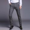 Men's Stylish Slim Stretch Pant Solid Classic Skinny Fit Comfort Suit Pant Lightweight Comfort Business Trousers (Grey,29) view 2