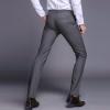 Men's Stylish Slim Stretch Pant Solid Classic Skinny Fit Comfort Suit Pant Lightweight Comfort Business Trousers (Grey,29) view 4